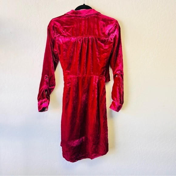 Maeve Anthropologie Pink Crushed Velvet Dress 00 NWT - Picture 11 of 12